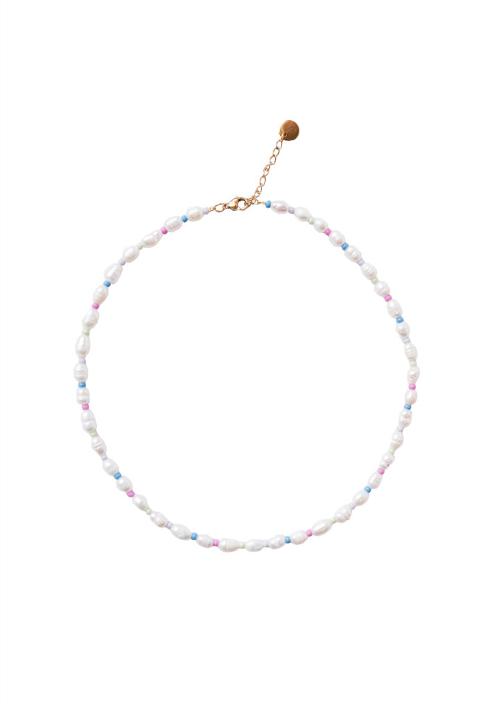 Pearl and vibrant color necklace - GG UNIQUE