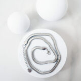 The minimal snake style necklace chain in silver - GG UNIQUE