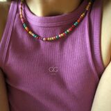 Colorful summer feeling howlite stone necklace - GG UNIQUE