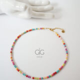 Colorful summer feeling howlite stone necklace - GG UNIQUE