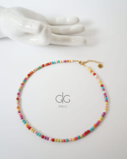 Colorful summer feeling howlite stone necklace - GG UNIQUE