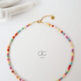 Colorful summer feeling howlite stone necklace - GG UNIQUE