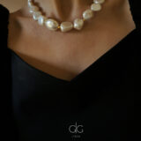 Pearl mass necklace with golden details - GG UNIQUE