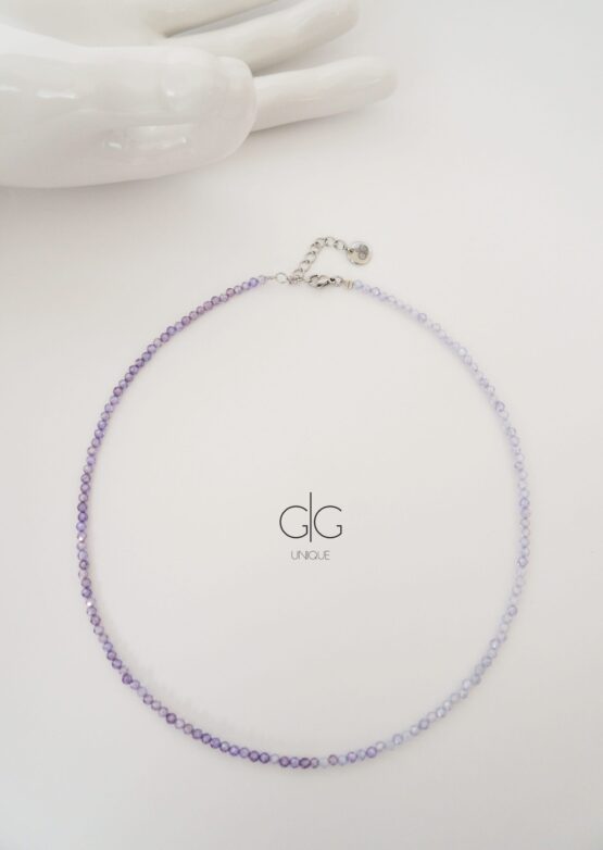 Purple ombre zircon stone necklace - GG UNIQUE
