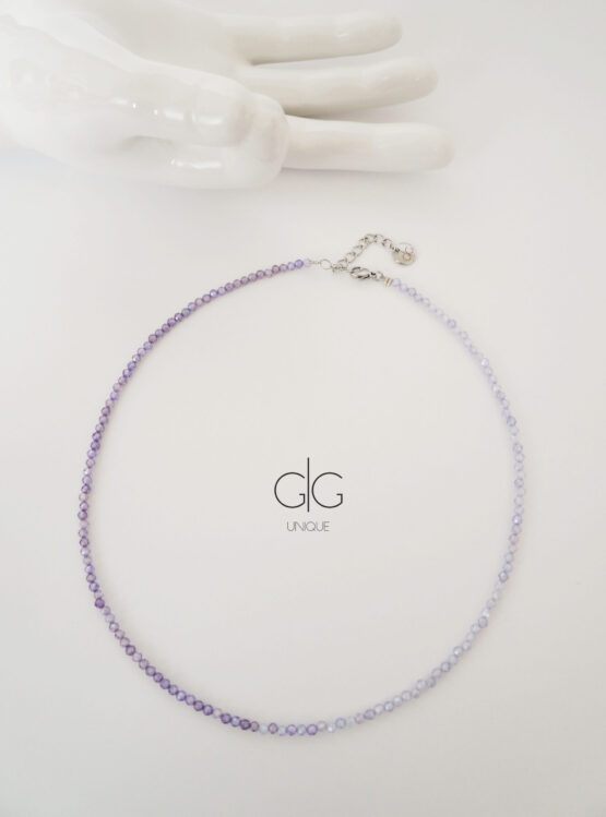 Purple ombre zircon stone necklace - GG UNIQUE