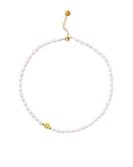 Trendy smile and pearl necklace - GG Unique