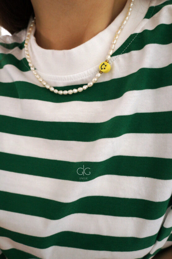 Trendy smile and pearl necklace - GG UNIQUE