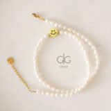 Trendy smile and pearl necklace - GG UNIQUE