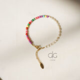 Colorful small pearl and howlite stone bracelet - GG UNIQUE