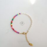 Colorful small pearl and howlite stone bracelet - GG UNIQUE