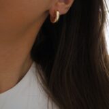 Gold plated hoop earrings with removable star pendant - GG UNIQUE