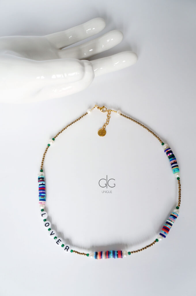 Trendy colorful LOVER necklace - GG UNIQUE