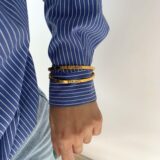 Thick stainless steel bangle bracelet in gold - GG UNIQUE