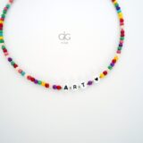Colorful howlite stone ART LOVER necklace - GG UNIQUE