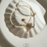 Delicate small pearl and seashell necklace - GG UNIQUE