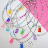 Limited edition teddy bear necklace with hematite stones - GG UNIQUE