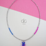 Limited edition teddy bear necklace with hematite stones - GG UNIQUE