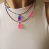 Limited edition teddy bear necklace with hematite stones - GG UNIQUE