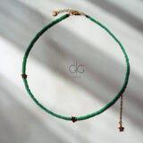 Star necklace with green crystals - GG UNIQUE