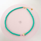 Green color candy heart rubber necklace - GG UNIQUE