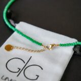 Star necklace with green crystals - GG UNIQUE