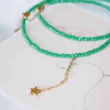 Star necklace with green crystals - GG UNIQUE