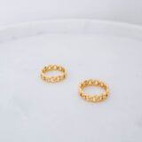Trendy chain ring in gold - GG Unique