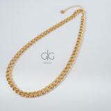 Gold plated curb chain choker necklace - GG Unique