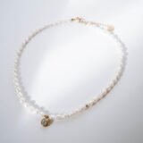 Pearl necklace with zircon pendant - GG Unique