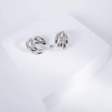 Triple hoop earrings in silver - GG Unique