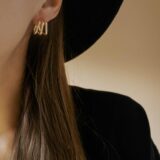 Triple gold plated square hoop earrings - GG Unique