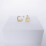 Triple gold plated square hoop earrings - GG Unique