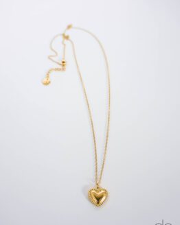 Long necklace chain with a heart pendant - GG UNIQUE