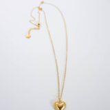 Long necklace chain with a heart pendant - GG UNIQUE