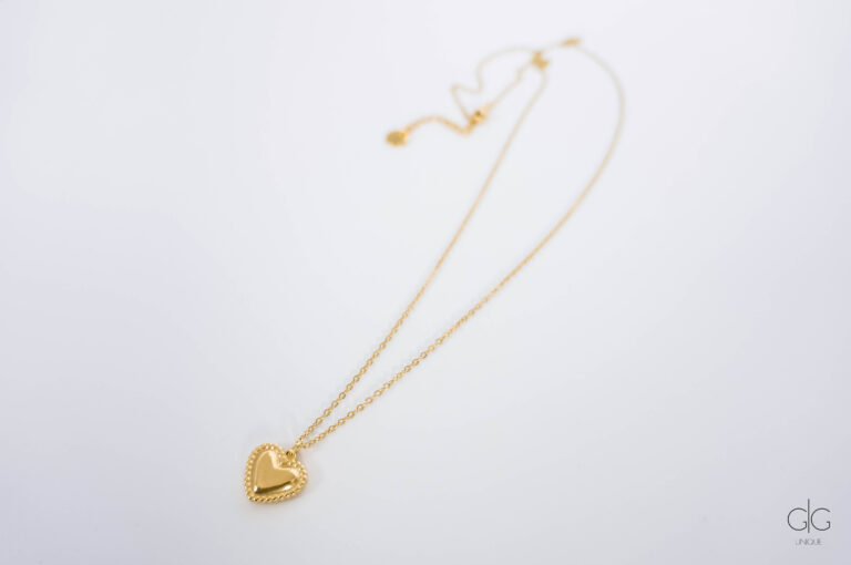 Long necklace chain with a heart pendant - GG UNIQUE