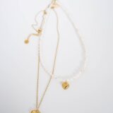Long necklace chain with a heart pendant - GG UNIQUE