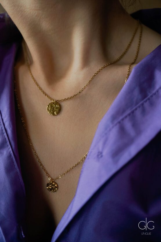 Delicate double layer coin necklace - GG Unique