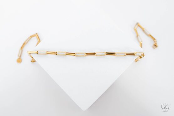 Minimal square chain necklace - GG Unique
