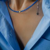 Blue crystals star necklace - GG Unique