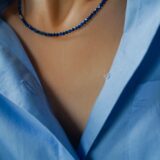 Blue lazurite stone necklace - GG Unique