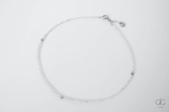 Moonstone silver stars necklace - GG Unique