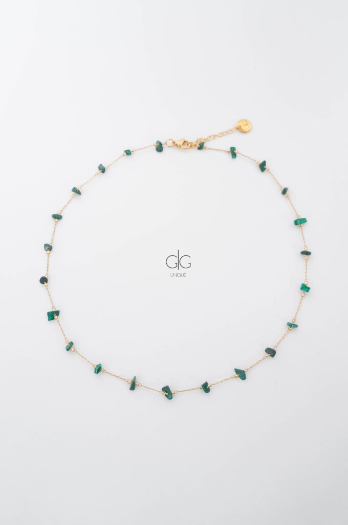 Malachite stones chain necklace - GG Unique