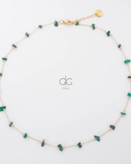 Malachite stones chain necklace - GG Unique