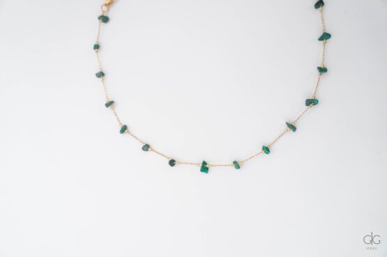 Malachite stones chain necklace - GG Unique