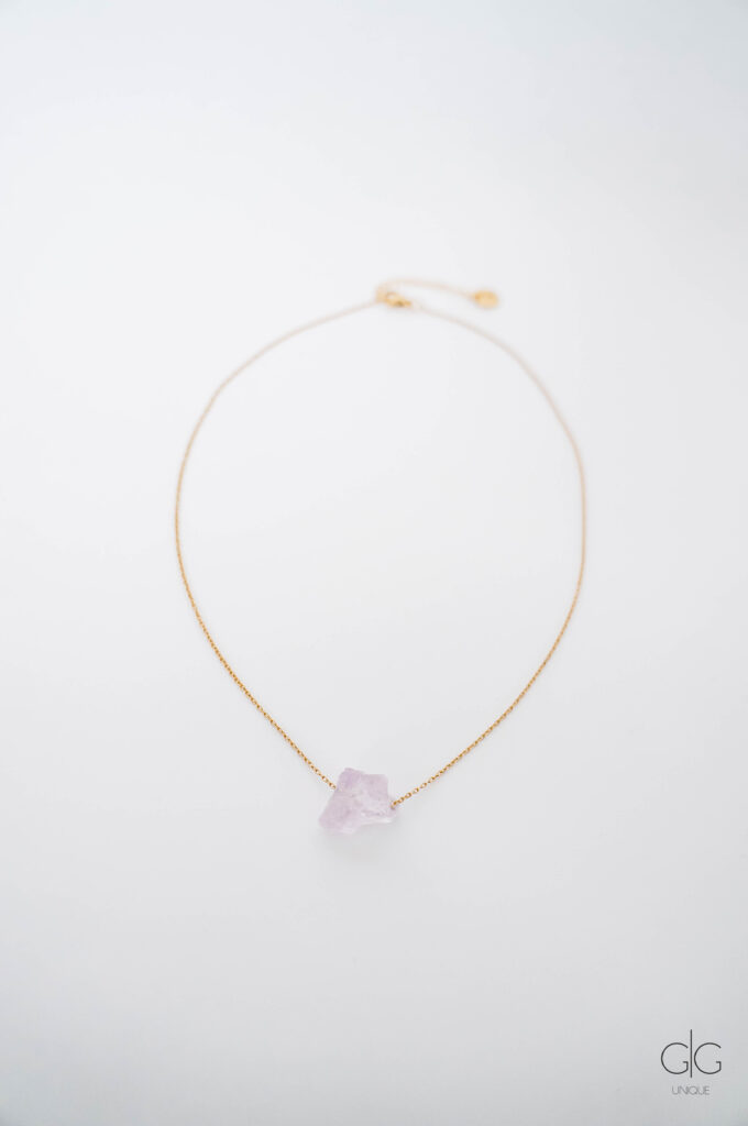 Raw amethyst chain necklace - GG Unique