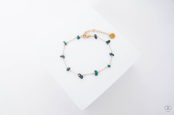 Malachite stones chain bracelet - GG Unique