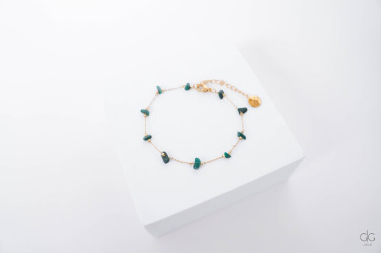 Malachite stones chain bracelet - GG Unique
