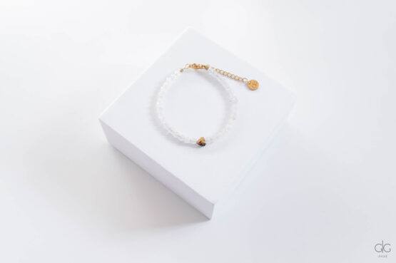 Rose quartz heart bracelet - GG Unique