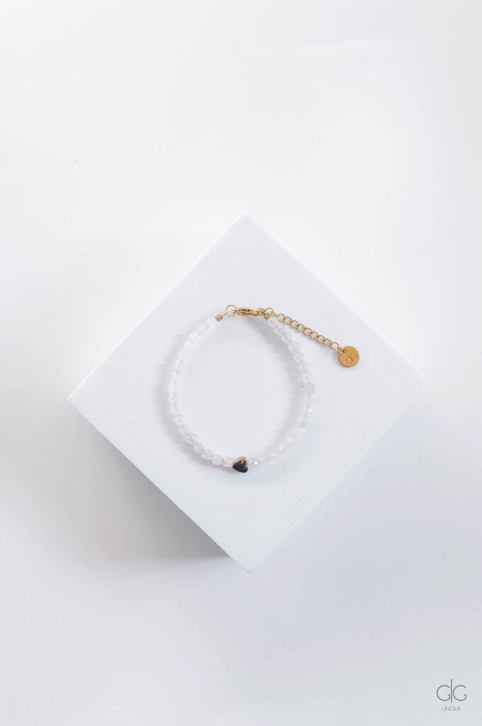 Rose quartz heart bracelet - GG Unique