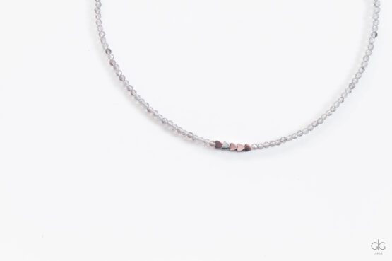 Smoky quartz hearts necklace - GG unique